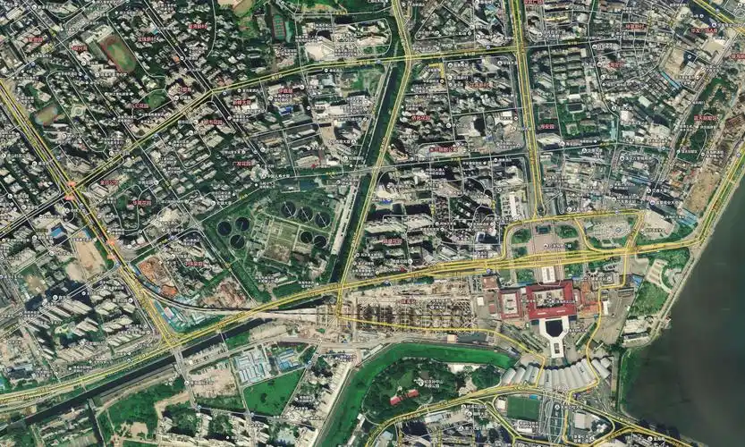 澳门卫星地图百度卫星地图香港地图全图高清版含道路地名标签叠加