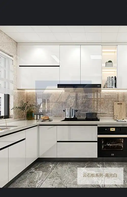 厨柜门面板橱柜门衣柜门定制厨房柜门板定做模压吸塑酒柜实木高光云石