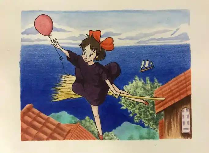 彩铅水溶魔女宅急便附规程