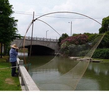 搬筝网捕鱼网自动渔网捕鱼可折叠扳网扳罾挑网抬网拉网提网小搬网ldn