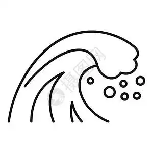 松木杉木房屋构造以白色背景隔离的网络设计房屋海啸图标大纲样式插画