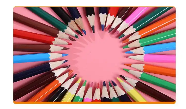 彩铅笔油性36色24色12色画笔套装彩铅手绘美术涂色笔筒装彩色铅笔