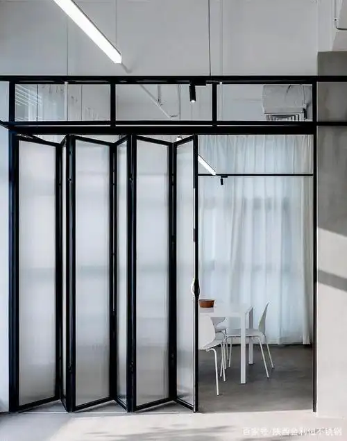 不锈钢玻璃折叠门