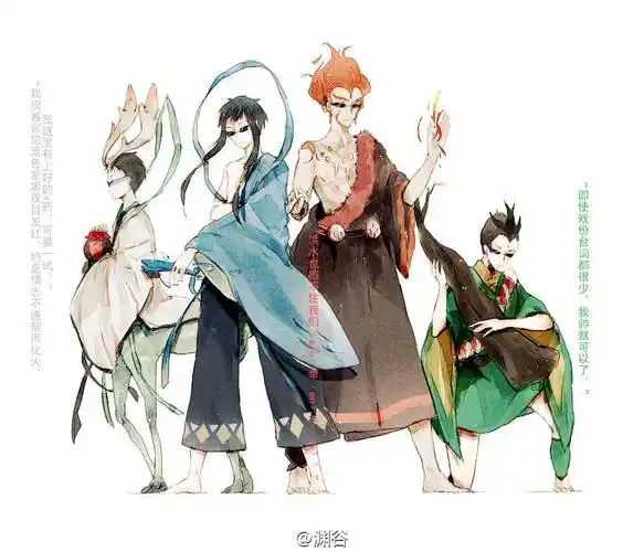 来源见水印侵删大鱼海棠鹿神赤松子祝融句芒