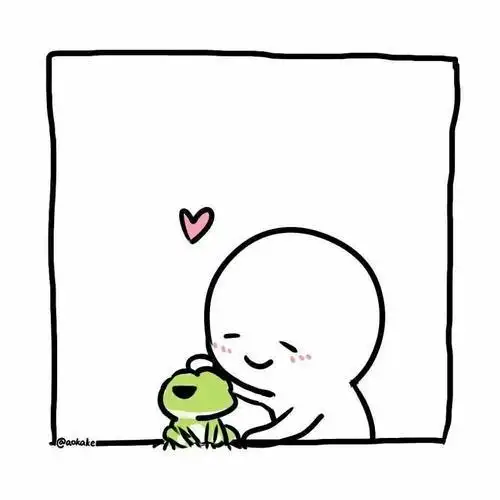 萌萌哒小白人 喜欢的给个小爱心吧情侣头像简笔画小人甜蜜可爱卡通