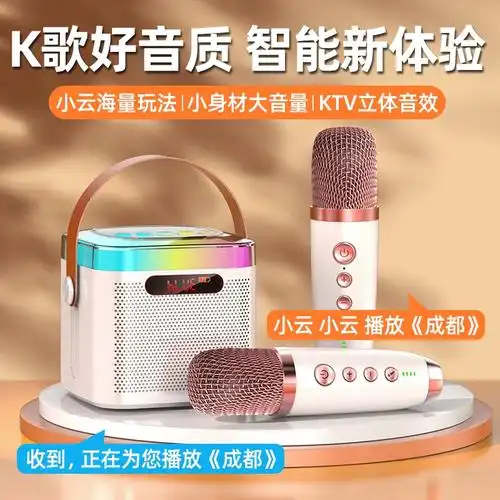 唱歌k歌音箱话筒音响麦克风蓝牙带显示屏无线儿童家用家庭ktv一体