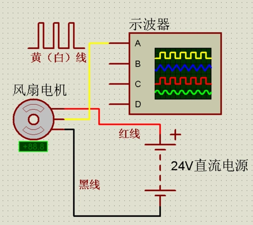 展开全部 分别是:v ,gnd和测速线.