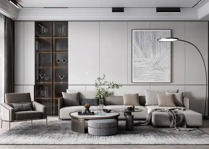 现代轻奢客厅-室内设计-拓者设计吧