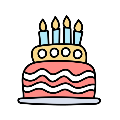 矢量彩色卡通蛋糕图片
