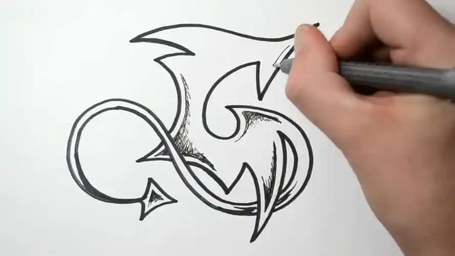 大写字母g纹身 学画画 how to draw graffiti - letter