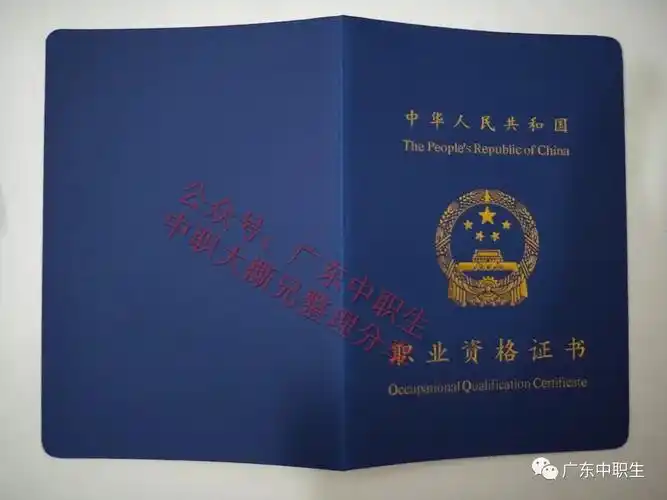 第三种: 广东省职业技能 鉴定指导中心颁发的21个证书