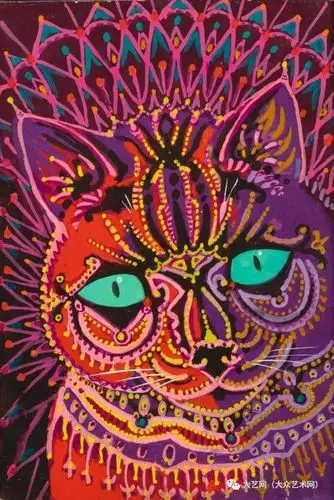 英国著名画家路易 · 韦恩(louis wain)《猫》纪念主题绘画作品