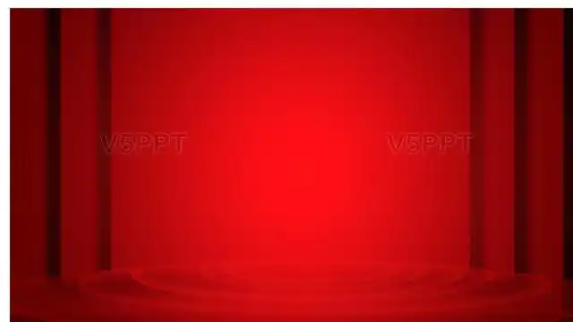 微立体红色舞台ppt背景素材