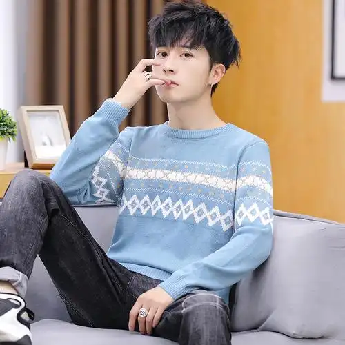 中大童毛衣男生12岁15薄款春季款14初中学生13针织衫青少年男装16