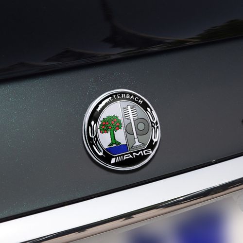 奔驰引擎盘标方向盘方向车头改装amg车标苹果树汽车车标