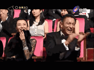 刘德华鼓掌张曼玉哈哈哈gif动图_动态图_表情包下载_soogif