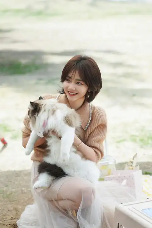 短发造型则是俏皮可爱的感觉    #谭松韵快把长发焊在头上