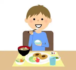 一个人吃饭插画-一个人吃饭手绘-一个人吃饭卡通图-摄图新视界