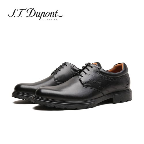 dupont都彭商务真皮手工擦色职场正装德比鞋男素面印花牛津鞋 l