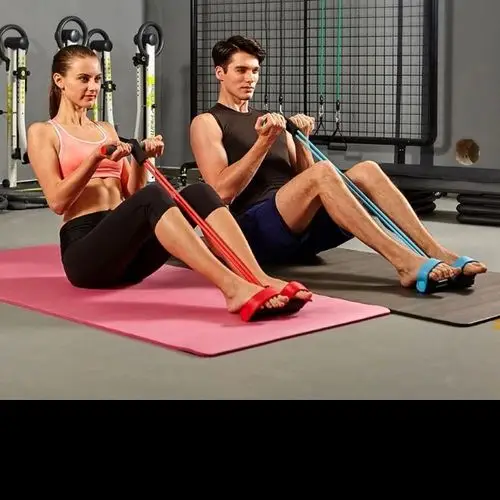 脚蹬拉力器仰卧起坐男女拉力弹力绳多功能健身训练家用运动器材