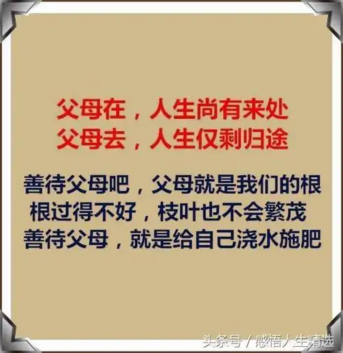 人最大的教养是善待父母