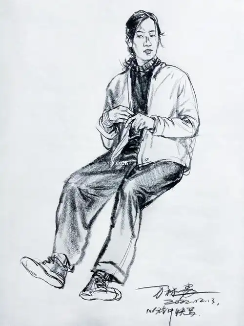 美术生的日常  #万林青  #写生  #速写人物  #寻找小红书绘画大神