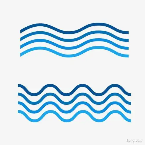 蓝色水波纹png素材透明免抠图片装饰效果