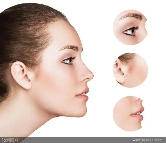 眼睛直视前方的美女模特侧脸高清图片