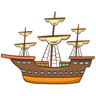 卡通海盗船