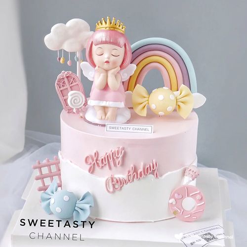 网红安妮天使宝贝贝可爱萌女孩女孩儿儿童生日蛋糕节日装扮用品
