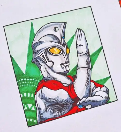 随手画奥特六兄弟之艾斯奥特曼