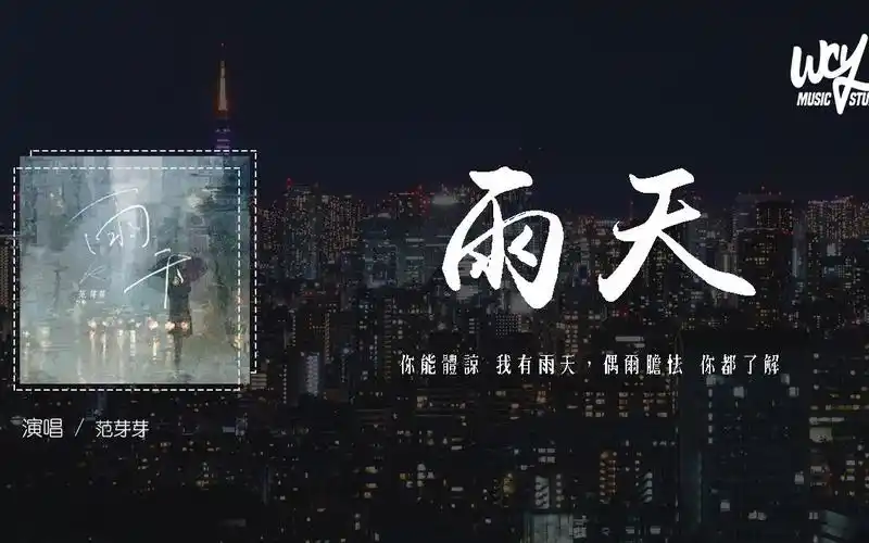 video)【動態歌詞/pīn yīn gē cí】#范芽芽 #雨天 #孙燕姿