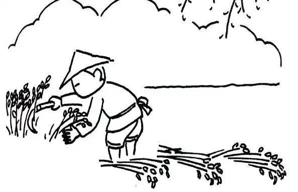 农民简笔画图片欣赏