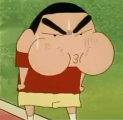 蜡笔小新 小新 生气 嘟嘴