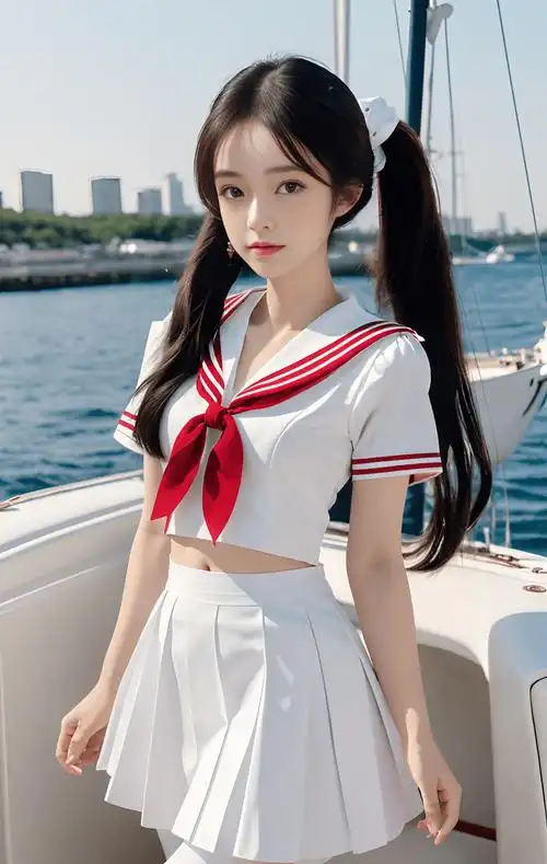 身穿洁白jk水手服的美女小姐姐,完美的身材与颜值让人心动_镜头_图片