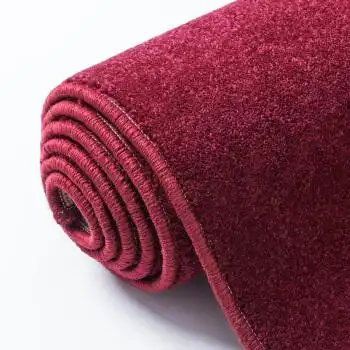 家喜可定制房间卧室满铺纯色地毯 书房床边玄关毯客厅茶几地毯 酒红色