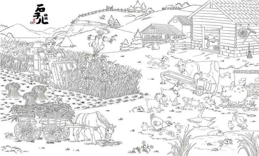 手绘农场绘本