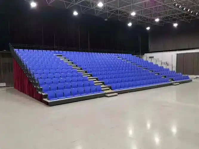 电动伸缩看台篮球馆室内观众席体育剧场移动折叠座椅剧场活动椅子