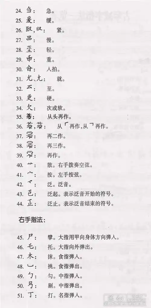 古琴指法图解大全