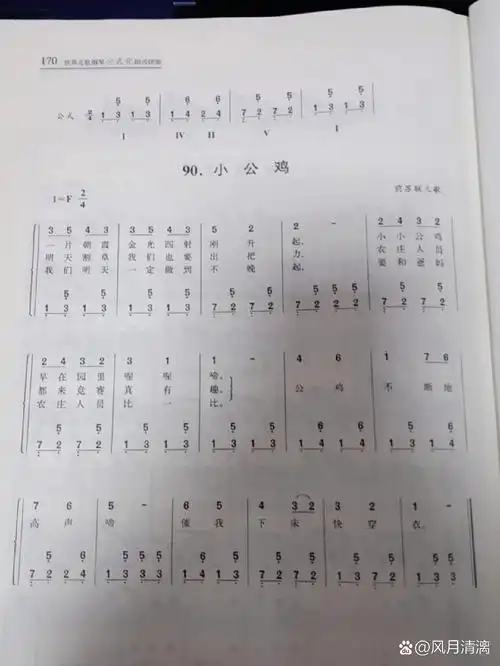 儿歌简谱《小公鸡》111