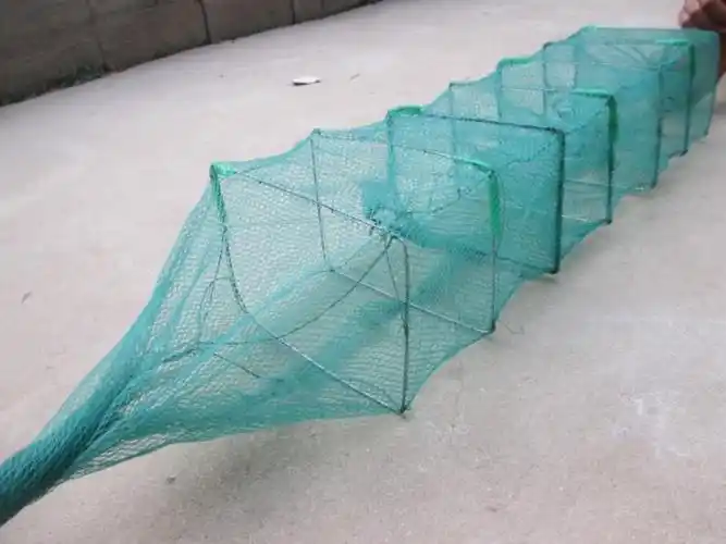 2米地笼无结网地笼绿色