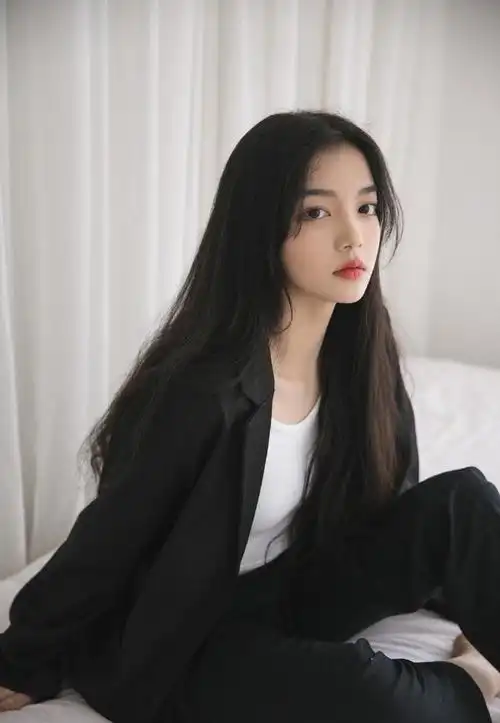 黑西服美女,酷酷的感觉,女人不一定都要可爱