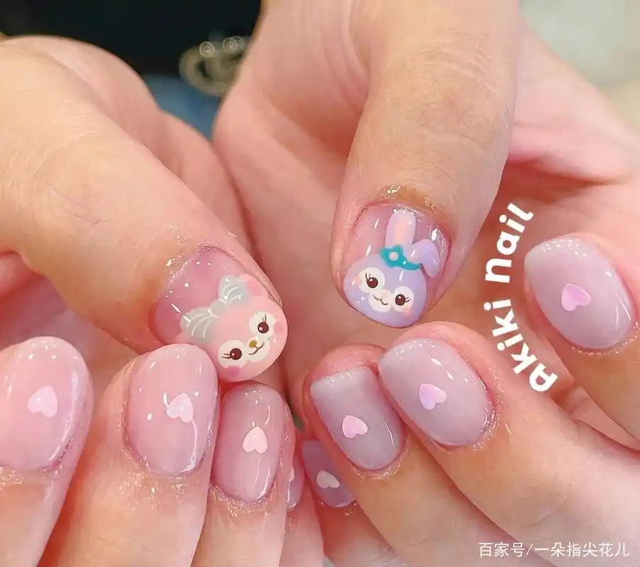 分享10款短指甲手绘可爱美甲,喜欢记得收藏哦