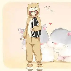 仓鼠连体睡衣动漫情侣软萌可爱男女表情包滑稽卡通二次元周边