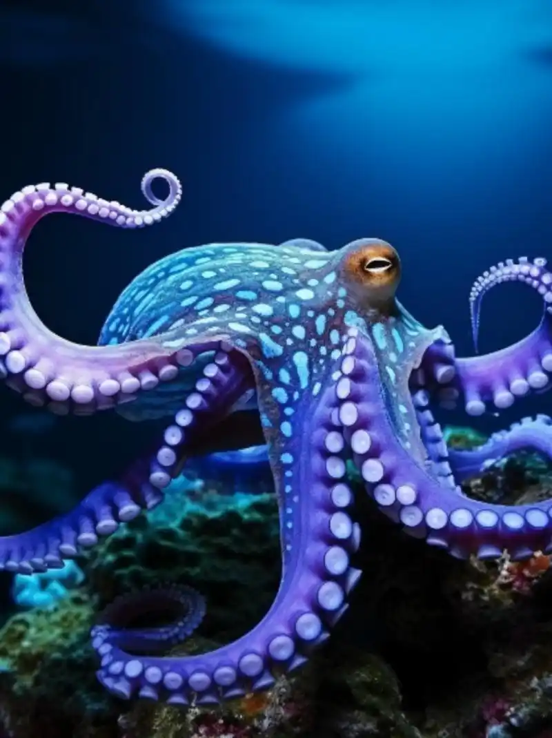 章鱼图片  也被称为八爪鱼,是一种生活在海洋中的软体动物.