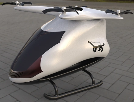 flying car model小型飞行器造型3d图纸 stp格式