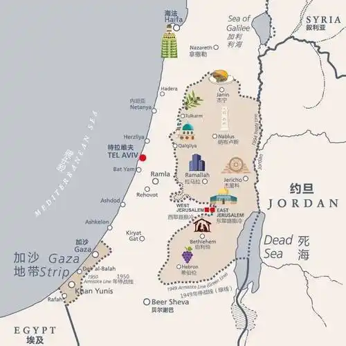 加沙地区的面积只相当于中国的一个县,却是巴勒斯坦的主体地区_约旦河