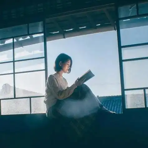 读书的女孩子高清头像图片