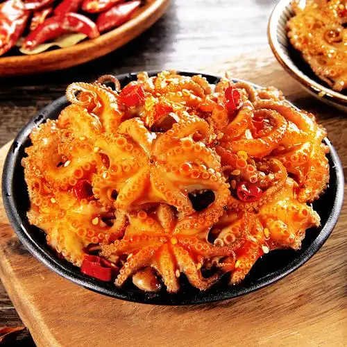 麻辣八爪鱼大爆头即食香辣零食海鲜冷冻章鱼