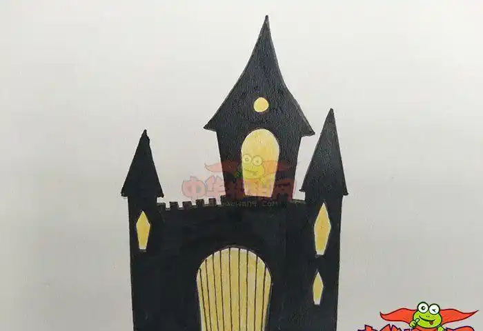 万圣节城堡怎么画万圣节城堡简笔画教程